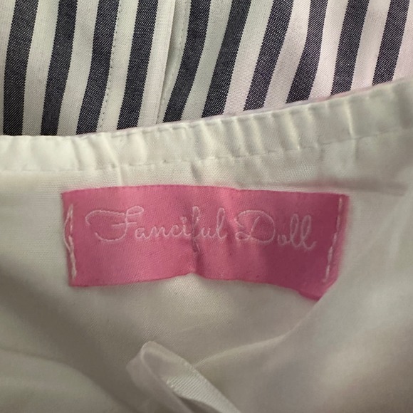 Fanciful Doll Floral Organza Mini Babydoll Dress Purple Pink Size Small - Picture 10 of 15